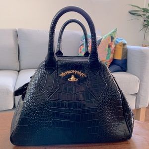 Vivienne Westwood black leather handbag